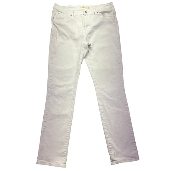 Levi's Mid Rise Skinny Jeans‎ White Denim Everyday Casual Size 31 Fits 32" - Picture 1 of 12